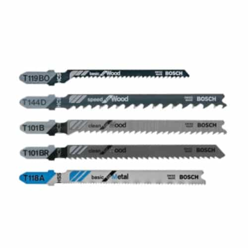 Bosch 5 pc. Jig Saw Blade Set w/ T101BR, T-Shank, Wood/Metal