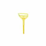 Side-Latch Plastic Mop Head Handle, 60" Aluminum Handle, Yellow