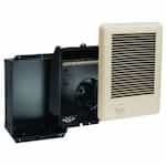Almond, 1000W at 240V Com-Pak Wall Heater, Complete Unit with Thermostat