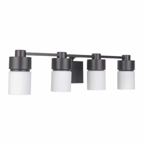 Craftmade District Vanity Light Fixture w/o Bulbs, 4 Lights, E26, Flat Black