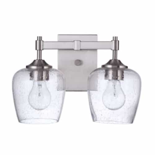 Craftmade Stellen Vanity Light Fixture w/o Bulbs, 2 Lights, E26, Polished Nickel