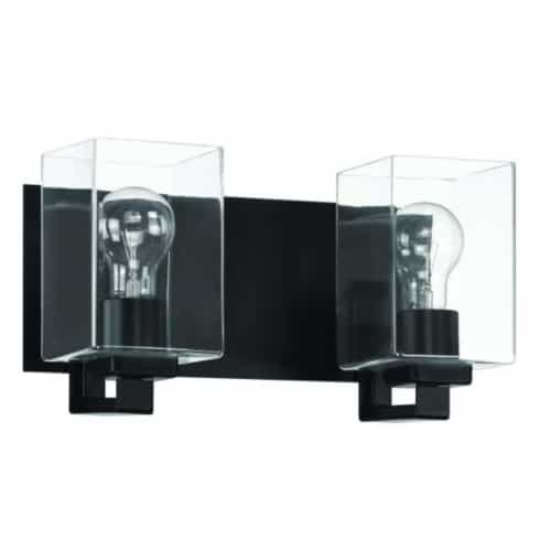 Craftmade McClane Vanity Light Fixture w/o Bulbs, 2 Lights, E26, Flat Black