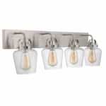 Trystan Vanity Light Fixture w/o Bulbs, 4 Lights, E26, Polished Nickel