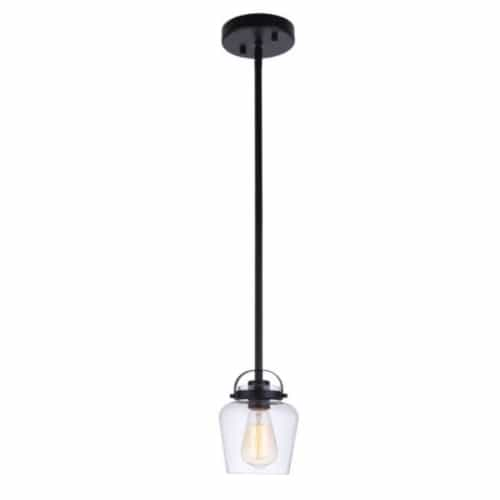 Craftmade Trystan Mini Pendant Fixture w/o Bulb, 1 Light, E26, Flat Black