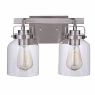 Craftmade Foxwood Vanity Light Fixture w/o Bulbs, 2 Lights, E26, Polished Nickel