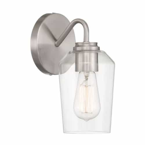 Craftmade Shayna Wall Sconce Fixture w/o Bulb, 1 Light, E26, Polished Nickel