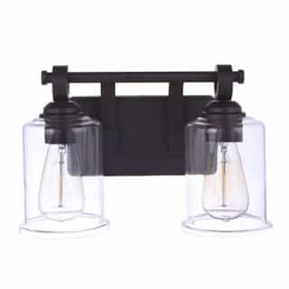 Romero Vanity Light Fixture w/o Bulbs, 2 Lights, E26, Espresso