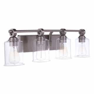 Romero Vanity Light Fixture w/o Bulbs, 4 Lights, E26, Polished Nickel