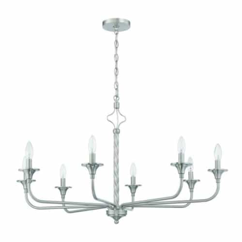 Craftmade Jolenne Chandelier Fixture w/o Bulbs, 8 Lights, E12, Polished Nickel