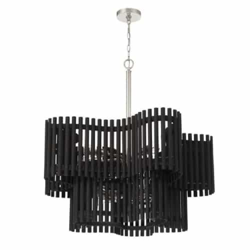 Craftmade Freeform Chandelier Fixture w/o Bulbs, 10 Lights, Nickel/Black Walnut