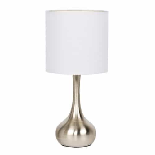 Craftmade Indoor Metal Base Table Lamp Fixture w/o Bulb, E26, White/Nickel