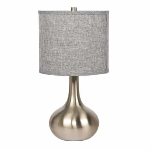 Craftmade Indoor Metal Base Table Lamp Fixture w/o Bulb, E26, Gray/Nickel
