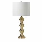 Indoor Plated Metal Base Table Lamp Fixture w/o Bulb, Antique Brass