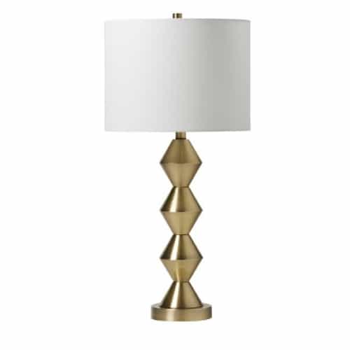 Craftmade Indoor Plated Metal Base Table Lamp Fixture w/o Bulb, Antique Brass