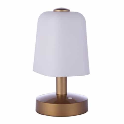 Craftmade 5W LED Outdoor Rechargeable Portable Table Lamp, 3000K, Satin Brass