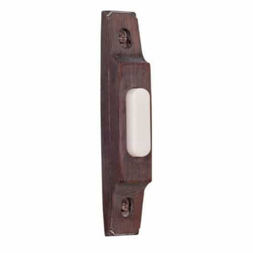 Craftmade 0.2W LED Designer Thin Rectangular Door Bell, Rustic Brick