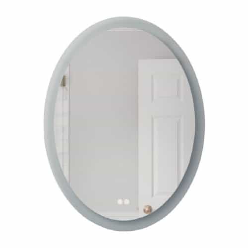 Craftmade 32W LED Oval Lighted Mirror, Dim, 90 CRI, 950 lm, Select CCT, White