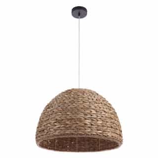 Woven Sea Grass Dome Pendant Light w/o Bulb, 1 Light, E26, Natural
