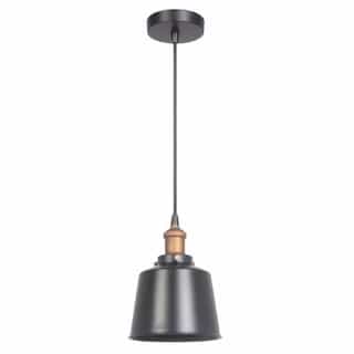 Mini Pendant Light Fixture w/o Bulb, 1 Light, E26, Black/Patina Brass