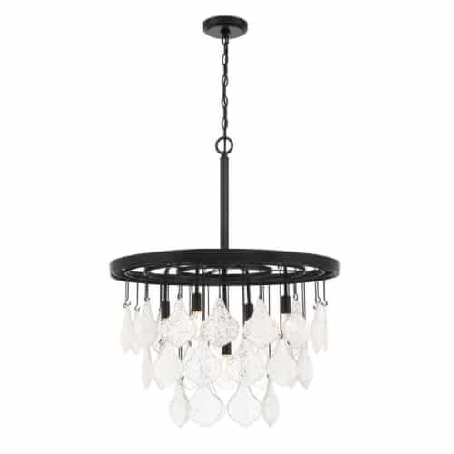 Craftmade Vesi Pendant Light Fixture w/o Bulbs, 5 Lights, E12, Flat Black