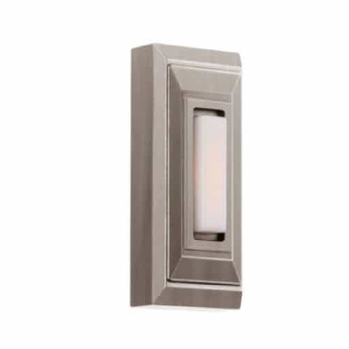 Craftmade 0.2W LED Stepped Rectangular Lighted Push Button, Antique Pewter