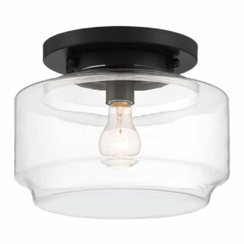 Craftmade Peri Flush Mount Light Fixture w/o Bulb, E26, Flat Black