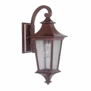 Argent Outdoor Lantern Wall Sconce w/o Bulb, E12, Aged Bronze Textured
