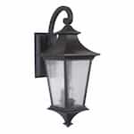 Argent Outdoor Lantern Wall Sconce w/o Bulb, 2 Lights, E12, Midnight