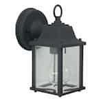 9W LED Coach Outdoor Wall Sconce, Non-Dim, 3000K, Textured Black
