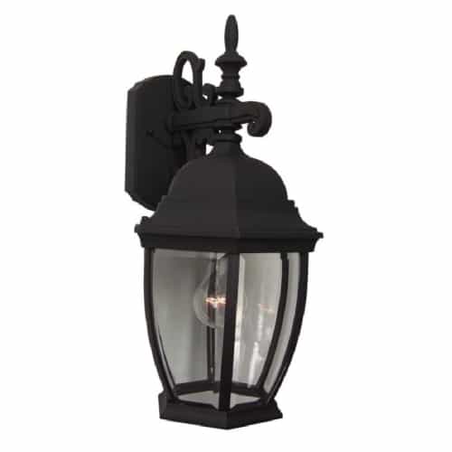 Craftmade Large Bent Glass Cast Outdoor Wall Sconce w/o Bulb, Textured Black
