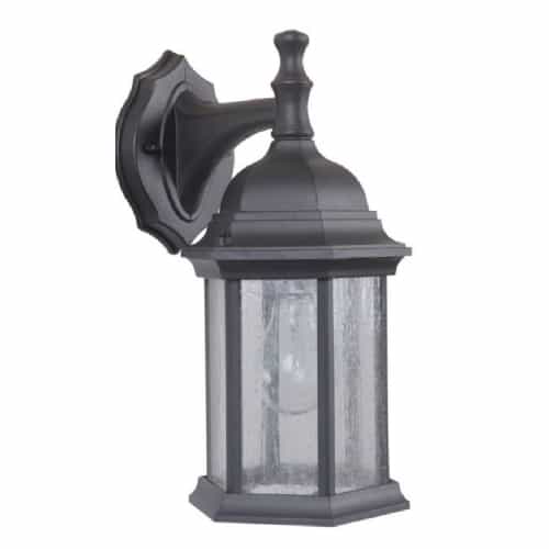 Craftmade Hex Style Cast Outdoor Lantern Wall Sconce w/o Bulb, Textured Black