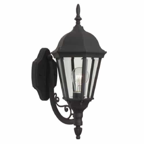 Craftmade Leaded Straight Glass Wall Sconce w/o Bulb, 1 Light, Textured Black
