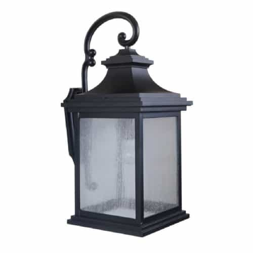 Craftmade Large Gentry Outdoor Wall Sconce w/o Bulb, 1 Light, E26, Midnight