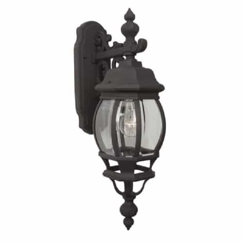 Craftmade Small French Style Outdoor Wall Sconce w/o Bulb, E26, Textured Black