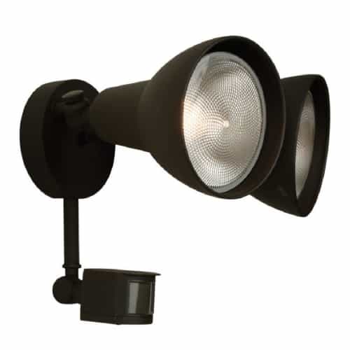 Craftmade Covered Flood Light w/o Bulb w/ Motion Sensor, 2 Light, Textured Black