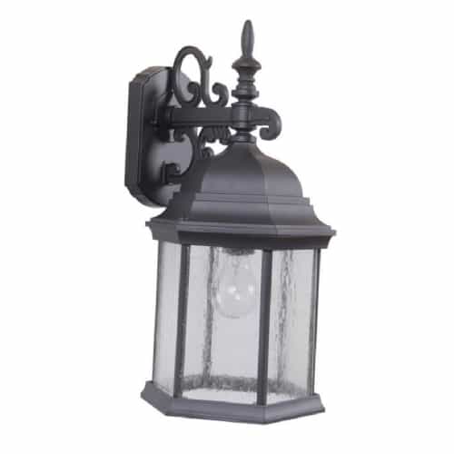 Craftmade Large Outdoor Hex Style Wall Sconce w/o Bulb, E26, Textured Black