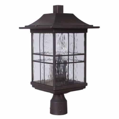 Craftmade Dorset Outdoor Post Mount w/o Bulb, 3 Light, E12, Aged Bronze