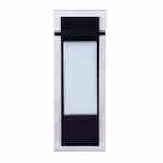 10W LED Heights Outdoor Wall Sconce, Dim, 500lm, 3000K, Midnight/Steel
