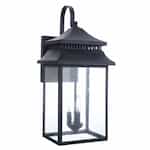 X-Large Crossbend Outdoor Wall Sconce w/o Bulb, E12, Textured Black