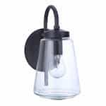 Small Laclede Outdoor Wall Sconce w/o Bulb, 1 Light, E26, Midnight