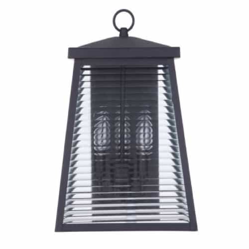 Craftmade Large Armstrong Outdoor Wall Sconce w/o Bulb, 3 Light, E12, Midnight