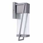 18W LED Bryce Outdoor Wall Sconce, Dim, 650lm, 3000K, Brushed Titanium