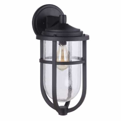Craftmade Large Voyage Outdoor Wall Sconce w/o Bulb, 1 Light, E26, Midnight