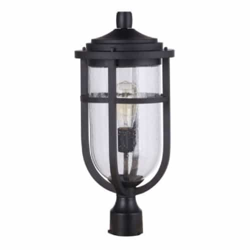 Craftmade Voyage Outdoor Post Mount Fixture w/o Bulb, 1 Light, E26, Midnight