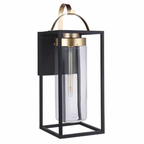 Craftmade X-Large Neo Outdoor Wall Sconce w/o Bulb, 1 Light, E26, Midnight/Brass