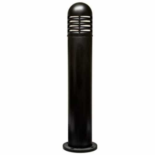 Dabmar 20W LED Louvered Fiberglass Bollard Light, 120V-277V, 5000K, Black