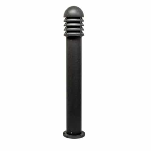 Dabmar Shuttered Aluminum Bollard Light w/o Bulb, E26, 120V, FR/BK