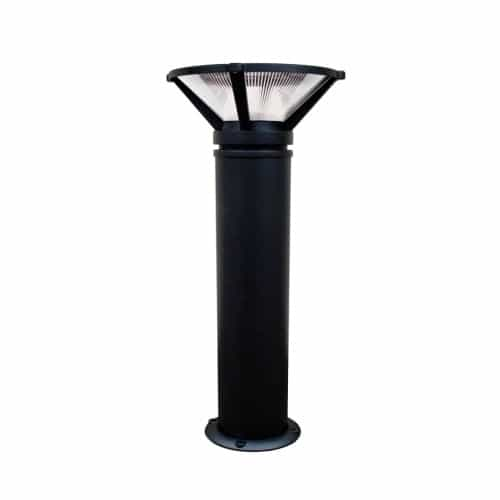 Dabmar 20W LED Ribbed Bollard, 120-277V, 3000K, Aluminum, Bronze