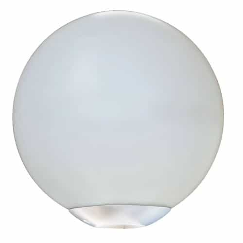 Dabmar 16W 13" Outdoor LED Globe Post Light, 3000K, White