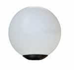 20W 13-in Globe LED Post Top Light, G24, 120V-277V, 5000K, Black